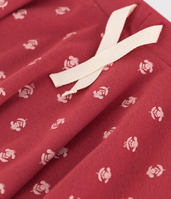 Girls' Cotton Print Skirt PAPI pink/AVALANCHE beige