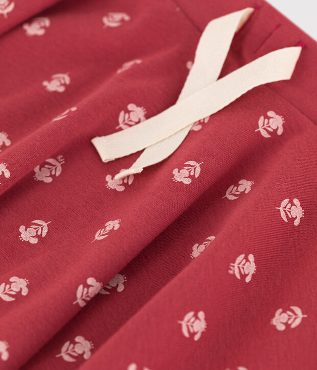 Girls' Cotton Print Skirt pink/ecru