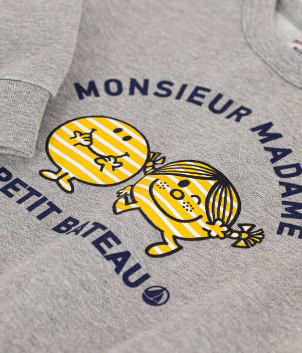 Children's fleece Mr. Men and Little Miss sweatshirt grey