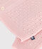 Babies' plain wool and cotton knit cardigan JOLI pink