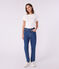 Women's short-sleeved rib knit Iconic Cocotte T-shirt ECUME white