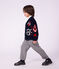 Children's wool and cotton cardigan with little motifs red/multicolor