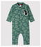 Baby Boys' Long Brushed Fleece Jumpsuit VALLEE green/VALLEE CLAIR
