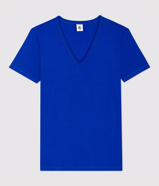 Women's Iconic V-Neck Cotton T-Shirt SURF blue
