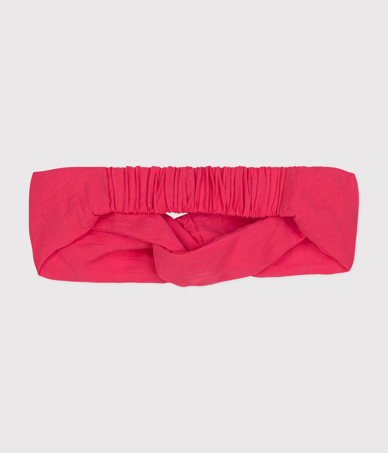 Babies' plain fabric hairband GLOSS pink