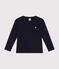 Children's long-sleeved rib knit unisex t-shirt SMOKING blue