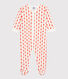 Babies' Retro Floral Organic Cotton Fleece Sleepsuit