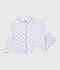 Women's buttoned stripe and heart print cotton pyjamas white/multicolor