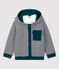 Babies' Sherpa Cardigan MARSHMALLOW white/PINEDE green