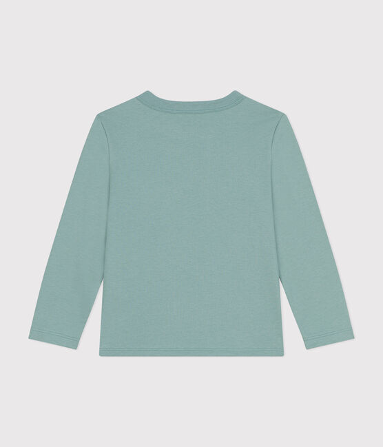 Boys' long-sleeved fine jersey T-shirt PAUL green
