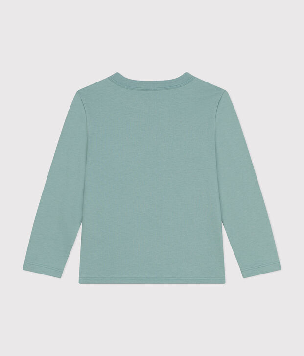 Boys' long-sleeved fine jersey T-shirt green