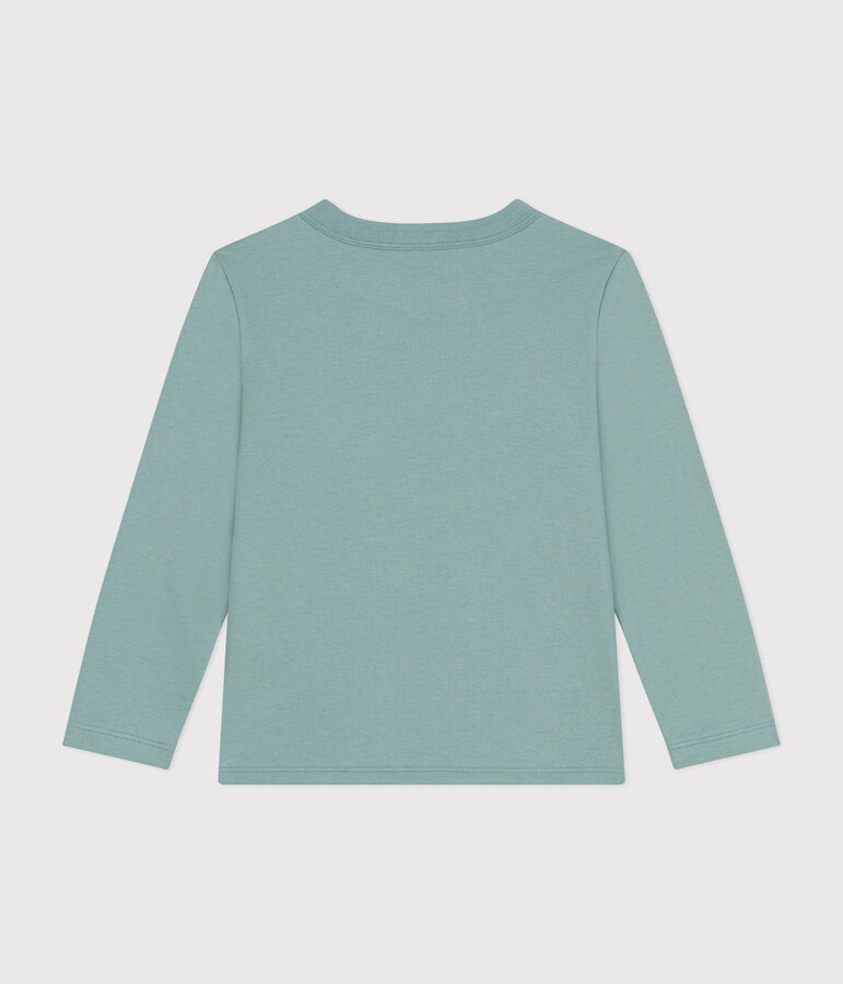 Boys' long-sleeved fine jersey T-shirt green