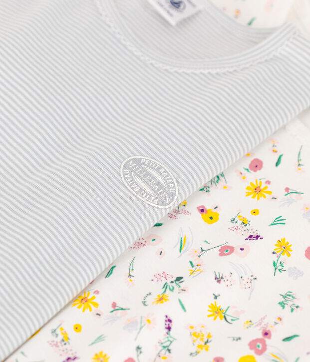 Girls' Floral Cotton Pyjamas - 2-Pack multicolor