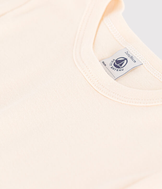 Short-sleeved cotton T-shirt Ecru
