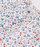 Children's short-sleeved floral cotton blouse MARSHMALLOW white/MULTICO white