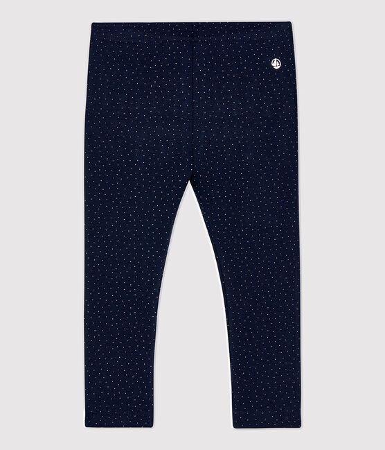 Babies' Cotton Leggings SMOKING blue/MARSHMALLOW white