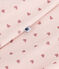 Babies' mini heart print velour bodyjamas SALINE pink/ROSEWOOD