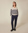 Women's wool and cotton jumper AVALANCHE white/SMOKING blue