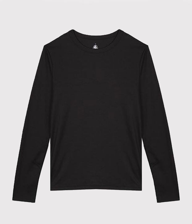 Women's Sea Island cotton T-shirt black