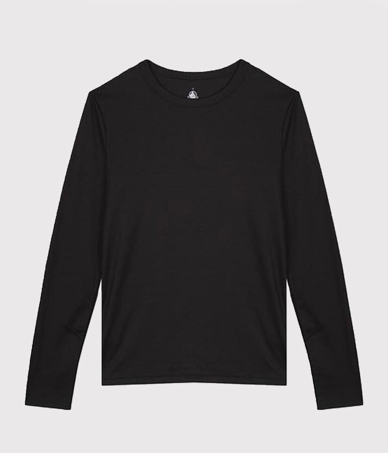 Women's Sea Island cotton T-shirt NOIR black