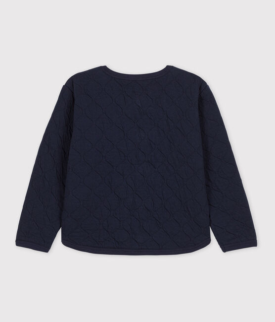 Girls' Tube Knit Cardigan SMOKING blue