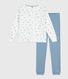 Women's cotton heart print pyjamas in two materials