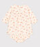 Babies' Bird Patterned Cotton Gauze Dress With Bloomers AVALANCHE white/MULTICO