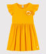 Girls' Short-Sleeved Cotton and Linen Dress