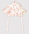 Baby Girls' Floral Print Poplin Floppy Hat MARSHMALLOW white/MULTICO white