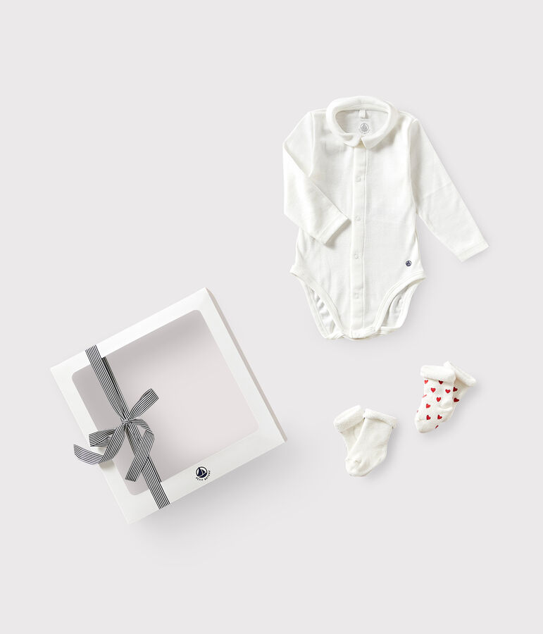 Baby bodysuit and socks gift box multicolor