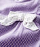 Baby girl's pinstriped playsuit REAL purple/MARSHMALLOW white