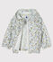 Unisex print windbreaker for babies MARSHMALLOW white/BRUT blue/MULTICO