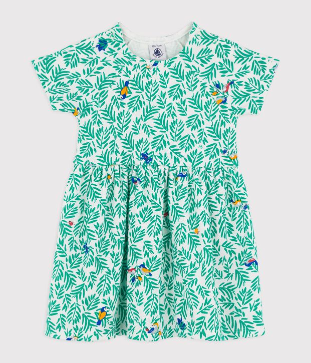 Babies' Cotton Dress white/multicolor