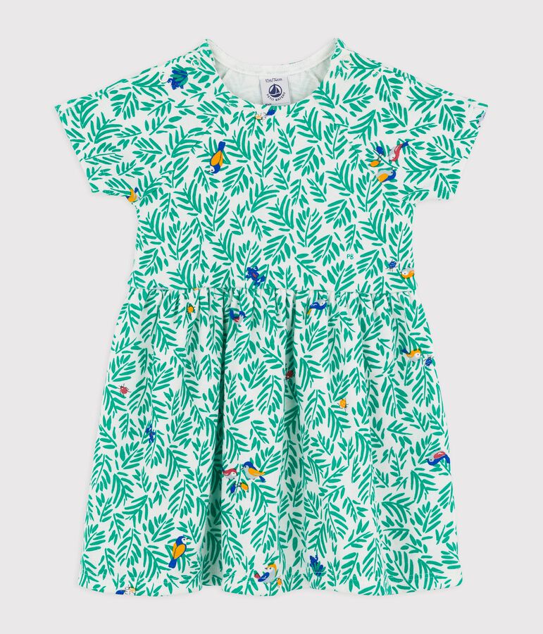 Babies' Cotton Dress white/multicolor