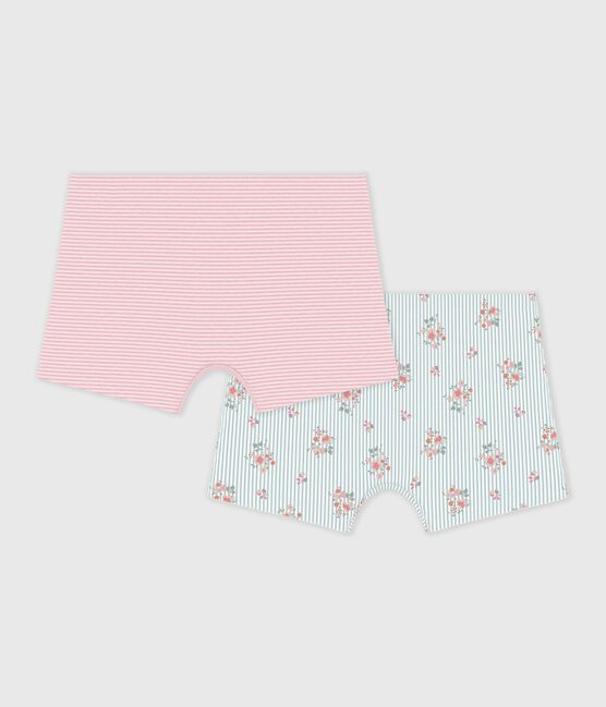 Pack of floral-print long cotton shorties for children variante 1