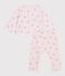 Babies' long 2-piece cotton outfit with a flower print BARELY pink/MULTICO