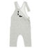 Baby Boys' Long Dungarees in Velour Knit BELUGA CHINE grey