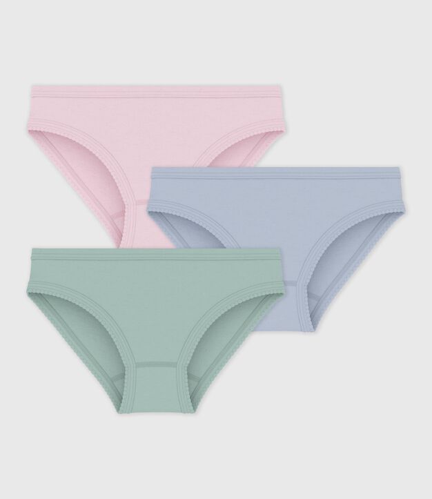 Pack of children's plain cotton pants multicolor