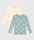 Girls' Heart Long-Sleeved Cotton T-Shirts - 2-Pack