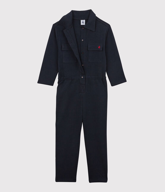 Girls' Printed Cotton Jumpsuit SMOKING blue