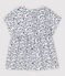 Baby Girls' Short-Sleeved Poplin Blouse MARSHMALLOW white/MULTICO white