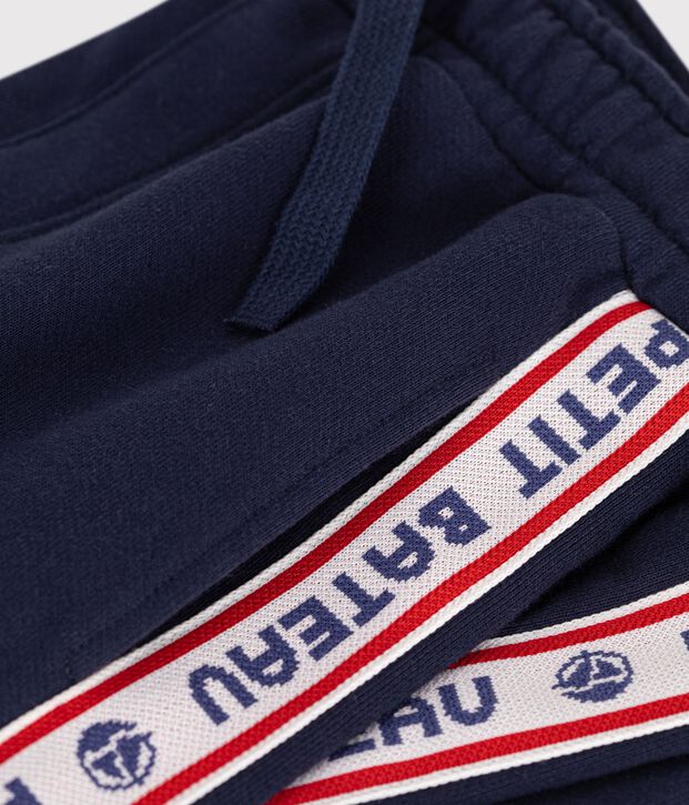 Children's cotton jogging bottoms blue