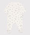 Babies' whale pattern cotton pyjamas MARSHMALLOW white/MULTICO white