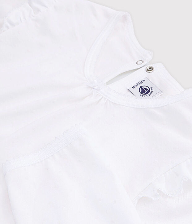 Girls' Fine Cotton Pyjamas white