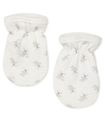 Rib Knit No Scratch Mitts Marshmallow Multico Petit Bateau Rib Knit No Scratch Mitts Marshmallow Multico Petit Bateau