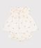 Babies' 2-piece cotton outfit, comprising  blouse and bloomers with a floral print MILK /MULTICO