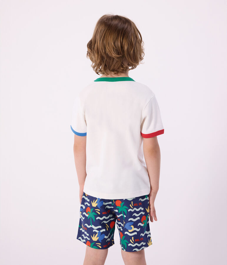 Children's short-sleeved cotton T-shirt white