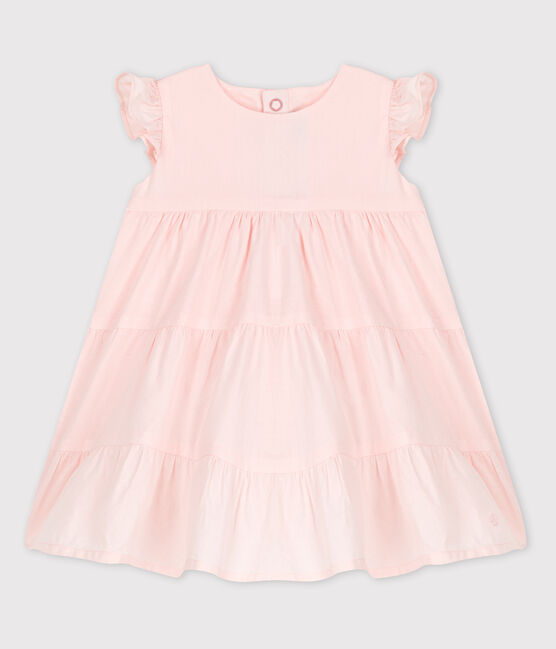 Baby Girls' Sleeveless Poplin Dress FLEUR pink