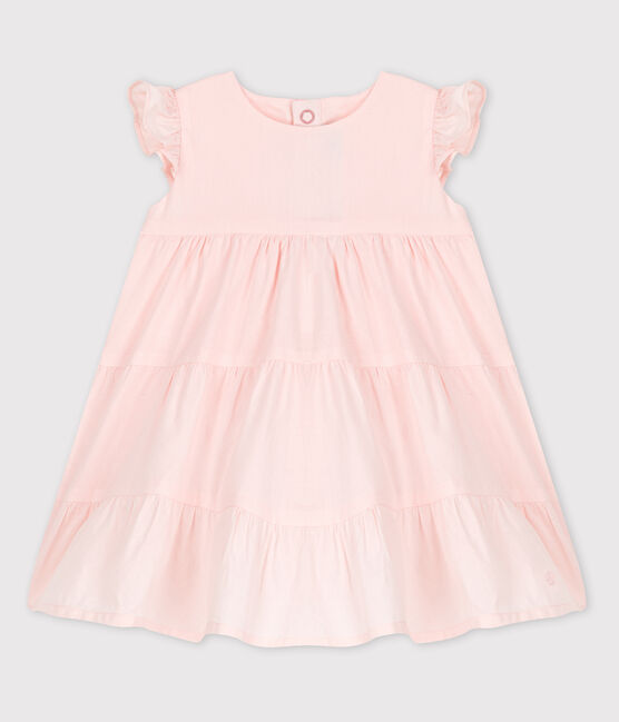 Baby Girls' Sleeveless Poplin Dress FLEUR pink