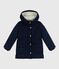 Children's plain mid-length parka SMOKING blue